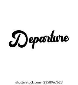 departure text on white background.