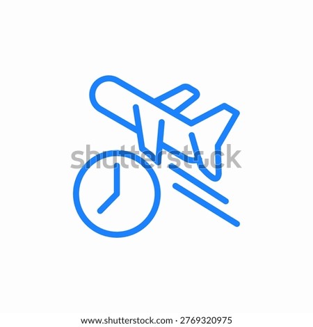 departure time icon sign vector