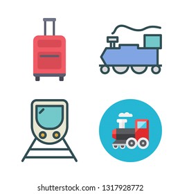 departure vector icon set