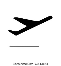 Departure vector icon. Style is flat symbol, rounded angles, white background.