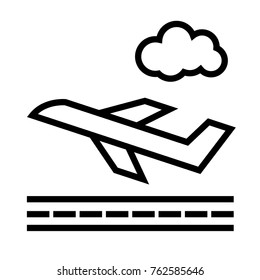 Departure vector outline icon