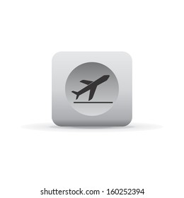 departure white icon button