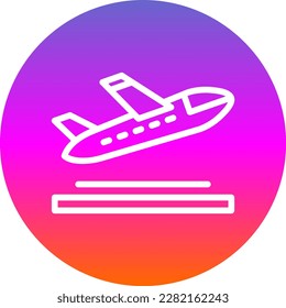 DepartureLine Gradient Circle Vector Icon Design