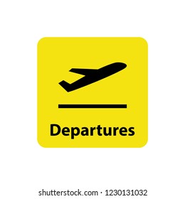 departures - airport sign