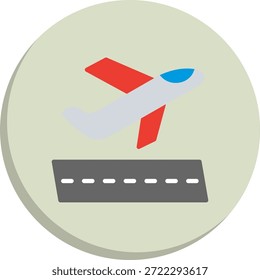 Icono de estilo de círculo plano de salidas