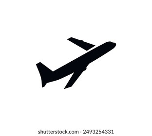 Icono de vuelo de salida. Vector de icono de avión. Símbolo de transporte de vuelo. Diseño e ilustración de Vector de viaje.


