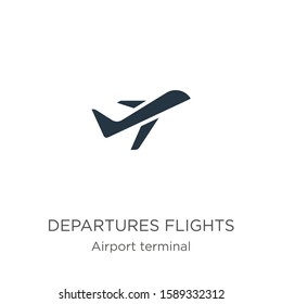 Departures flights icon vector. Trendy flat departures flights icon from airport terminal collection isolated on white background. Vector illustration can be used for web and mobile graphic design, 