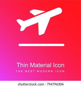 Departures Flights red and pink gradient material white icon minimal design