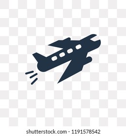 Departures Flights vector icon isolated on transparent background, Departures Flights transparency concept can be used web and mobile