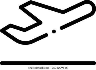 Icono de Salidas. Diseño De Estilo Lineal Delgado Aislado Sobre Fondo Blanco