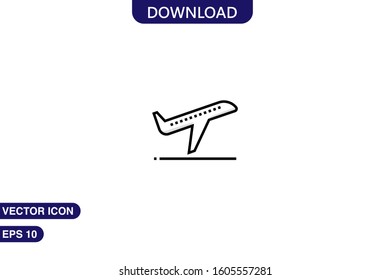 Departures icon in trendy flat style isolated on white background vector illustration