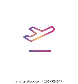 Departures  - Line Vector Icon