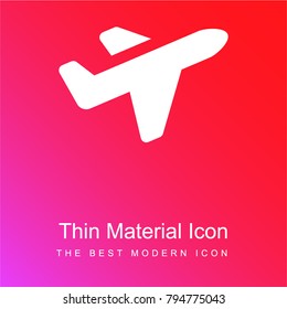 Departures red and pink gradient material white icon minimal design