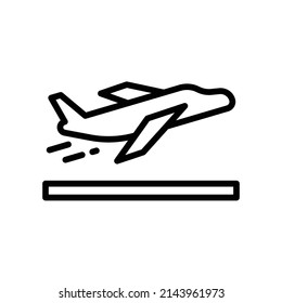 Depatures Icon. Line Art Style Design Isolated On White Background