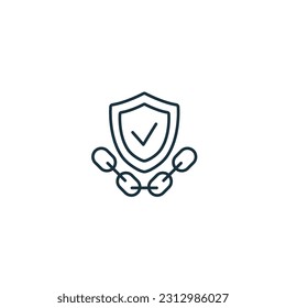 Dependability icon. Monochrome simple sign from security collection. Dependability icon for logo, templates, web design and infographics.