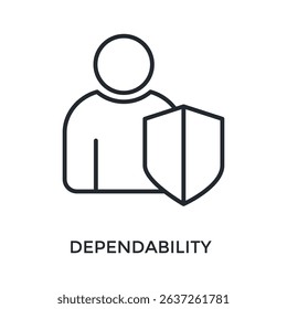 Dependability Icon Outline Style. Vector Illustration For Graphic Design