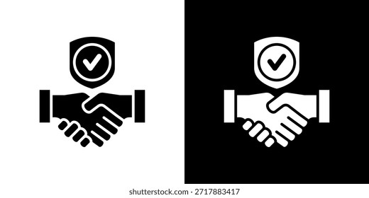Zuverlässige Icon schwarz-weiß gefüllt.