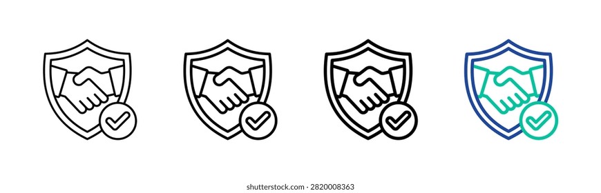 Dependable Icon Collection Different Style Outline