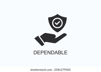 Dependable Icon Or Logo Isolated Illustration