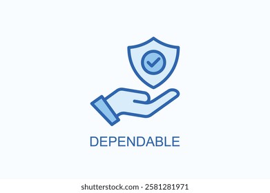 Dependable Icon Or Logo Isolated Illustration