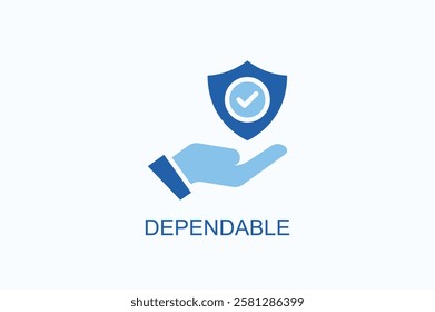 Dependable Icon Or Logo Isolated Illustration