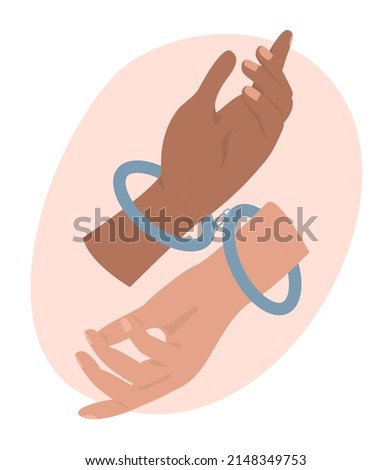 Dependence or addiction concept. Character struggling with fear, influence, control and manipulation. Concept of escaping from attachement, ballast.