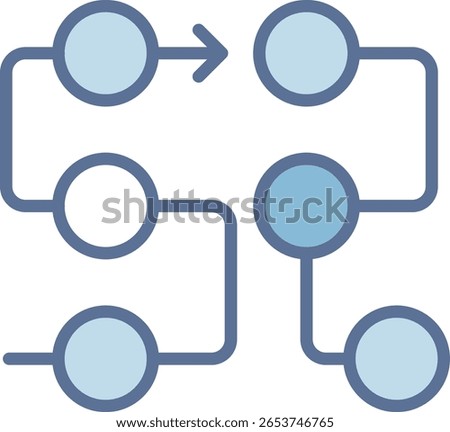 Dependencies Filled Blue Tone Icon