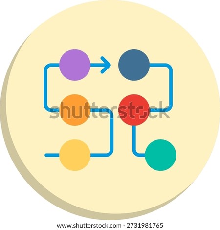 Dependencies Flat Circle Style Icon