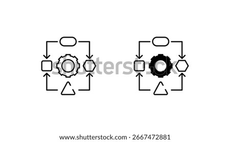 Dependencies icon design with white background stock illustration