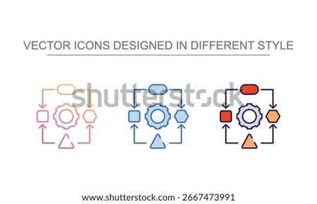 Dependencies icon design with white background stock illustration