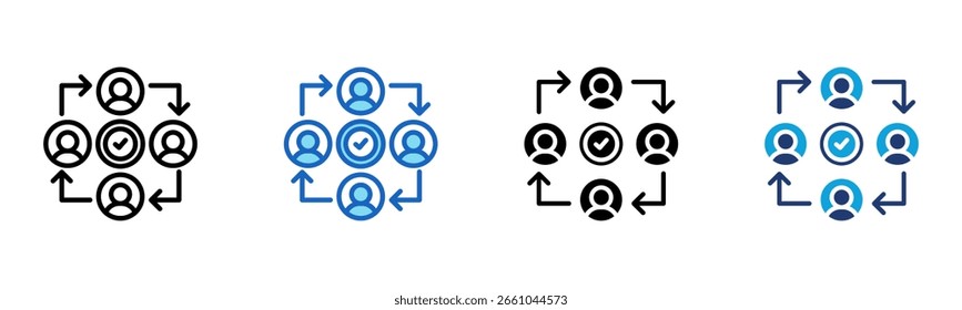Dependencies icon Multi Style Vector Illustration