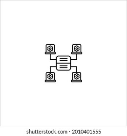 icono de dependencias en fondo blanco