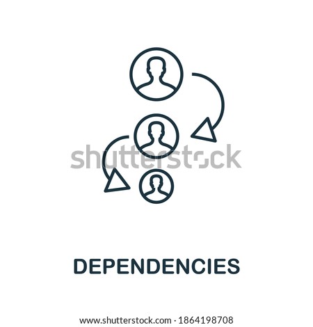Dependencies icon. Simple line element from business intelligence collection. Filled Dependencies icon for templates, infographics and more.