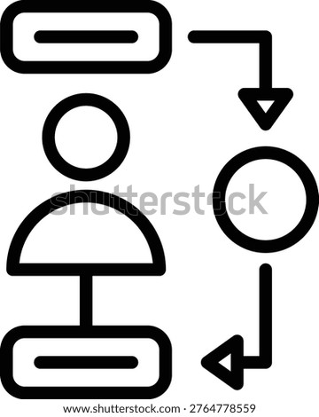 Dependencies Line Icon and Vector