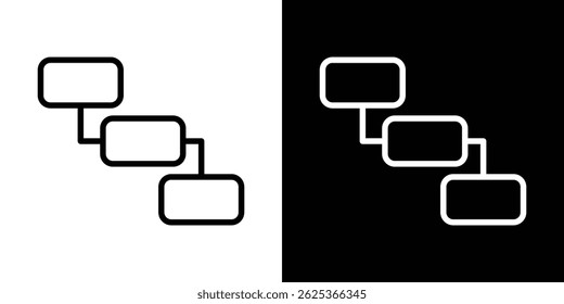 Dependency icon concept stroke on white background