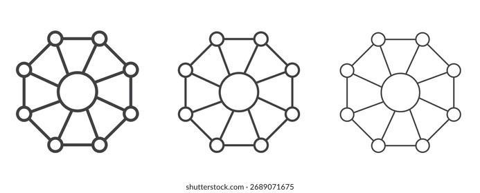 Icono de dependencia en estilo de arte de línea para la colección de diseño