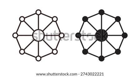 Dependency icon vector Illustration and outline Icons. vector silhouette.