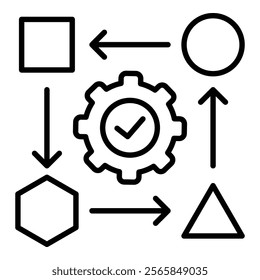 Dependency Management Icon Element For Design