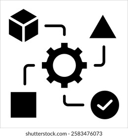 Dependency Management Icon Element For Design