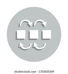 icono del identificador de modelado de dependencias. Glifo simple, vector plano de iconos de negocio para ui y ux, sitio web o aplicación móvil
