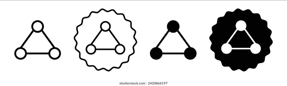 Abhängigkeiten in schwarz-weißer Farbe. Abhängigkeitssimples flaches Symbol, Vektorgrafik