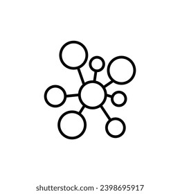 Dependency vector line icon illustration