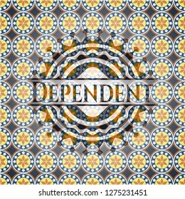 Dependent arabesque emblem. arabic decoration.