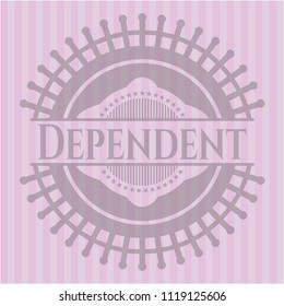 Dependent badge with pink background