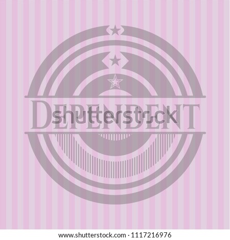 Dependent badge with pink background