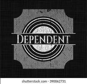 Dependent with chalkboard texture