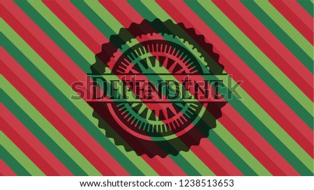 Dependent christmas colors emblem.