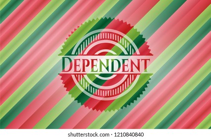 Dependent christmas emblem background.