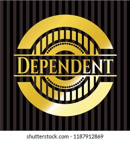 Dependent gold emblem or badge