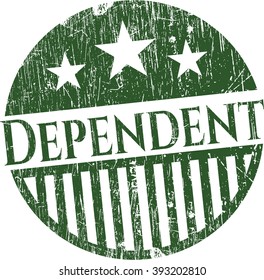 Dependent grunge stamp